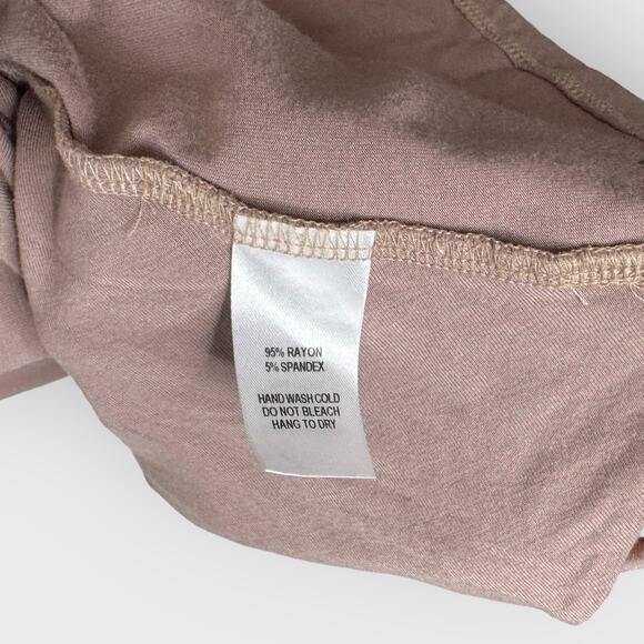 Lulus Exclusive Twist Back Long Sleeve Top Medium Taupe Backless Boho Casual - Picture 5 of 11